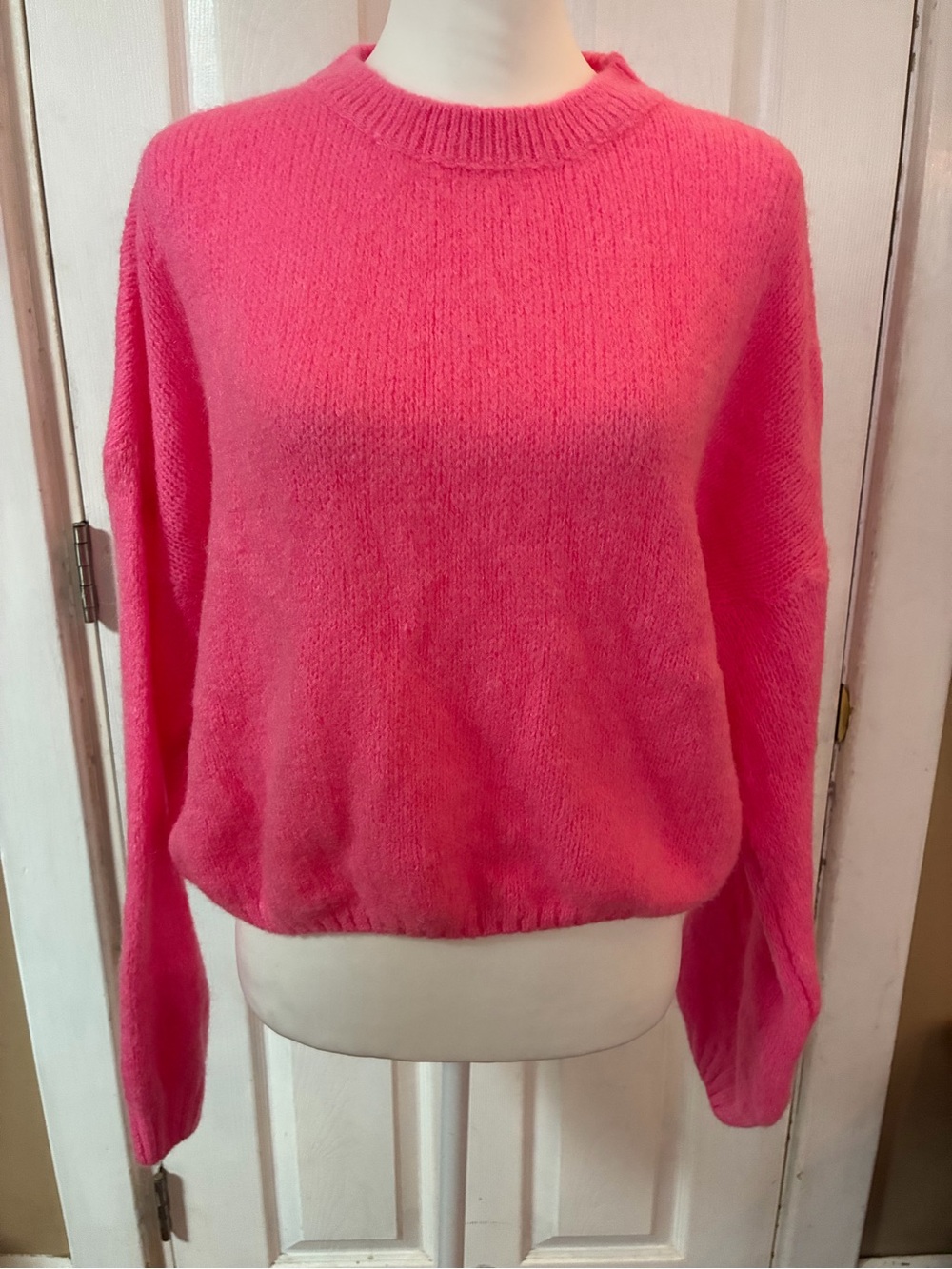 Bellerina Paris Mohair Blend Oversized Fuchsia Sweater One Size Made In Italy